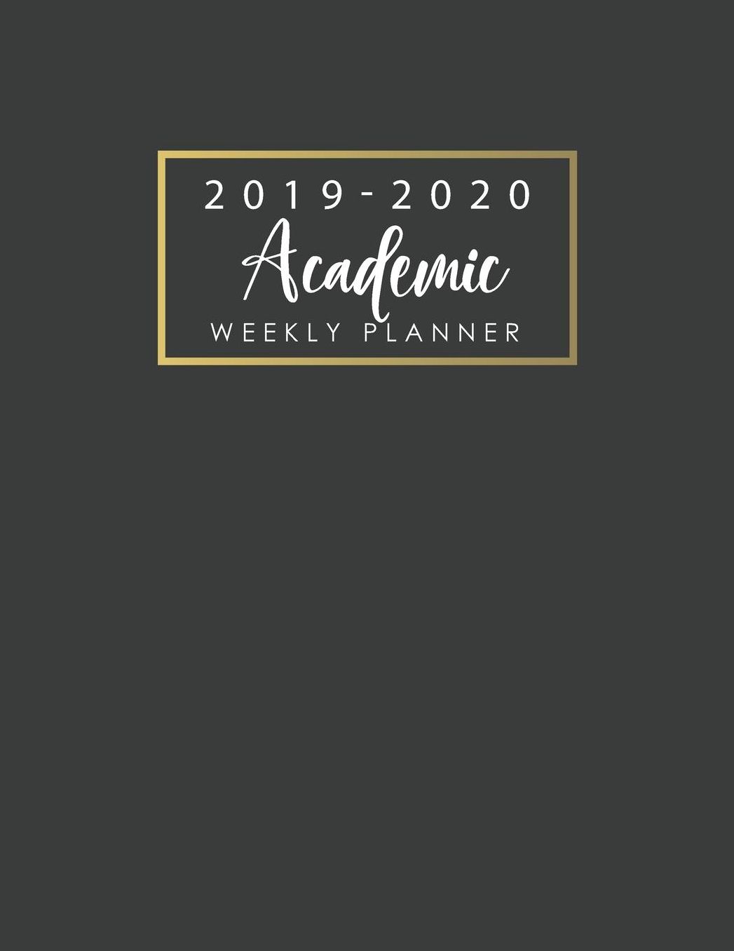 2019-2020 Academic Weekly Planner Appointment Book: Black Cover 2019-2020 Academic Planner with Hours Daily Appointment Book 8.00 am - 9.45 pm Hourly Organizer In 15 Minute Interval 17-Month Calendar Dated Agenda Schedule Journal Notebook