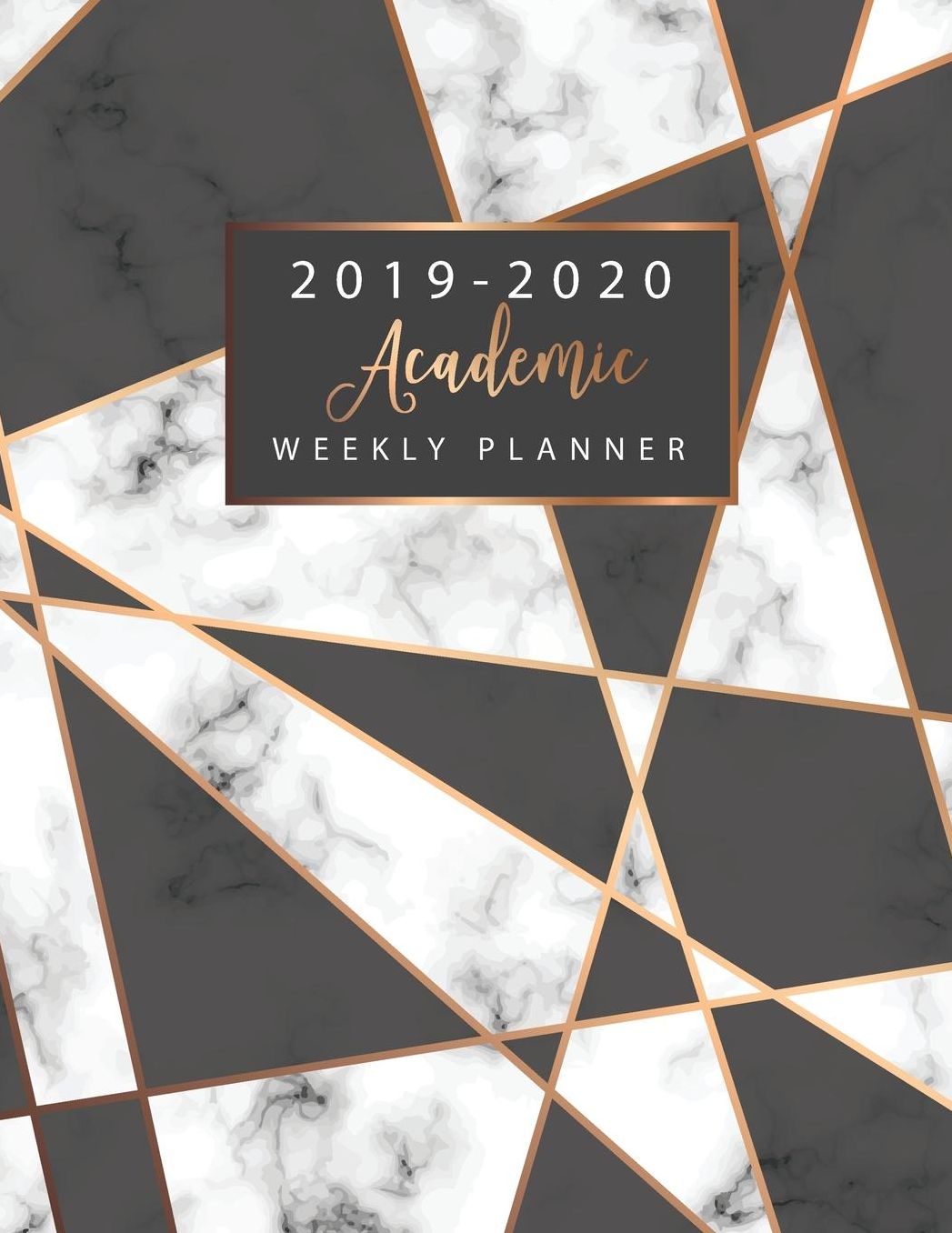 2019-2020 Academic Weekly Planner Appointment Book: Marble Black Cover 2019-2020 Academic Planner with Hours Daily Appointment Book 8.00 am - 9.45 pm Hourly Organizer 15 Minute Interval 17-Month Calendar Dated Agenda Schedule August 2019 - December