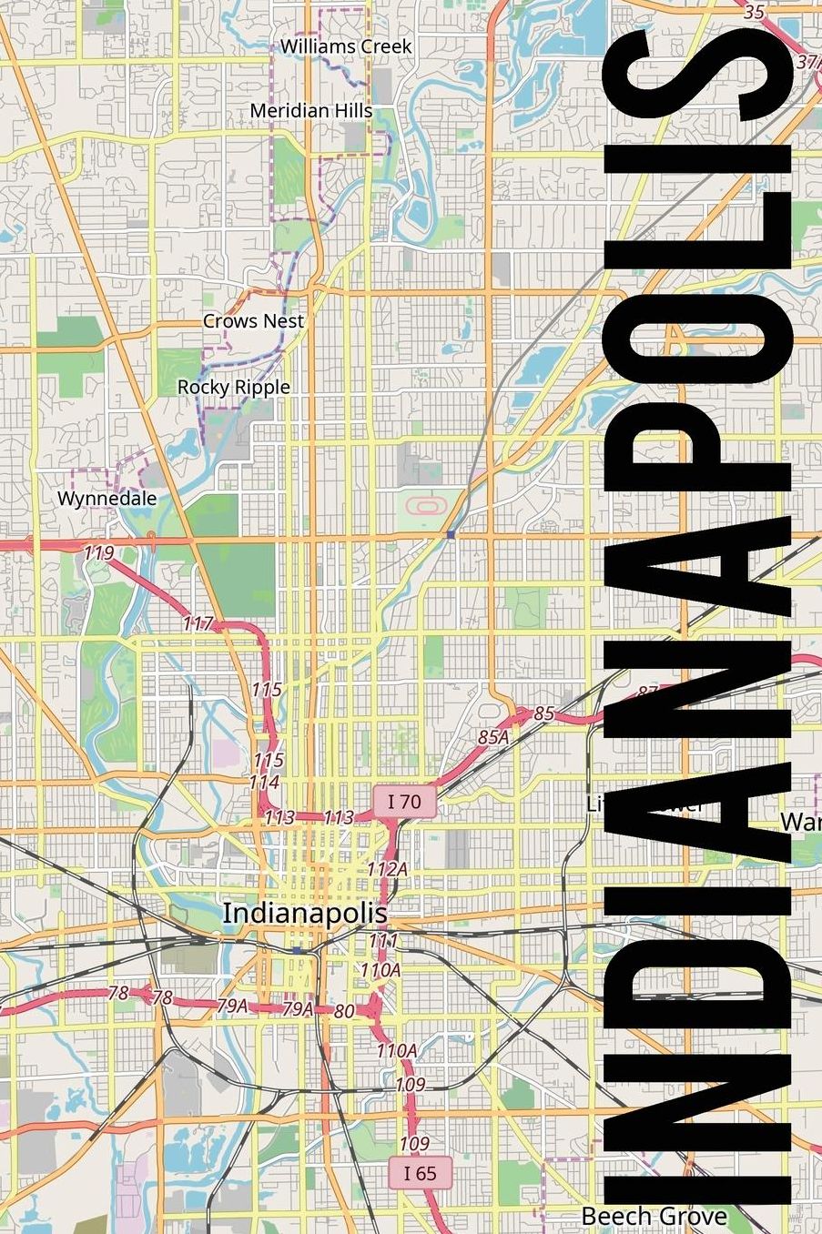 Indianapolis: 6x9 blank lined journal