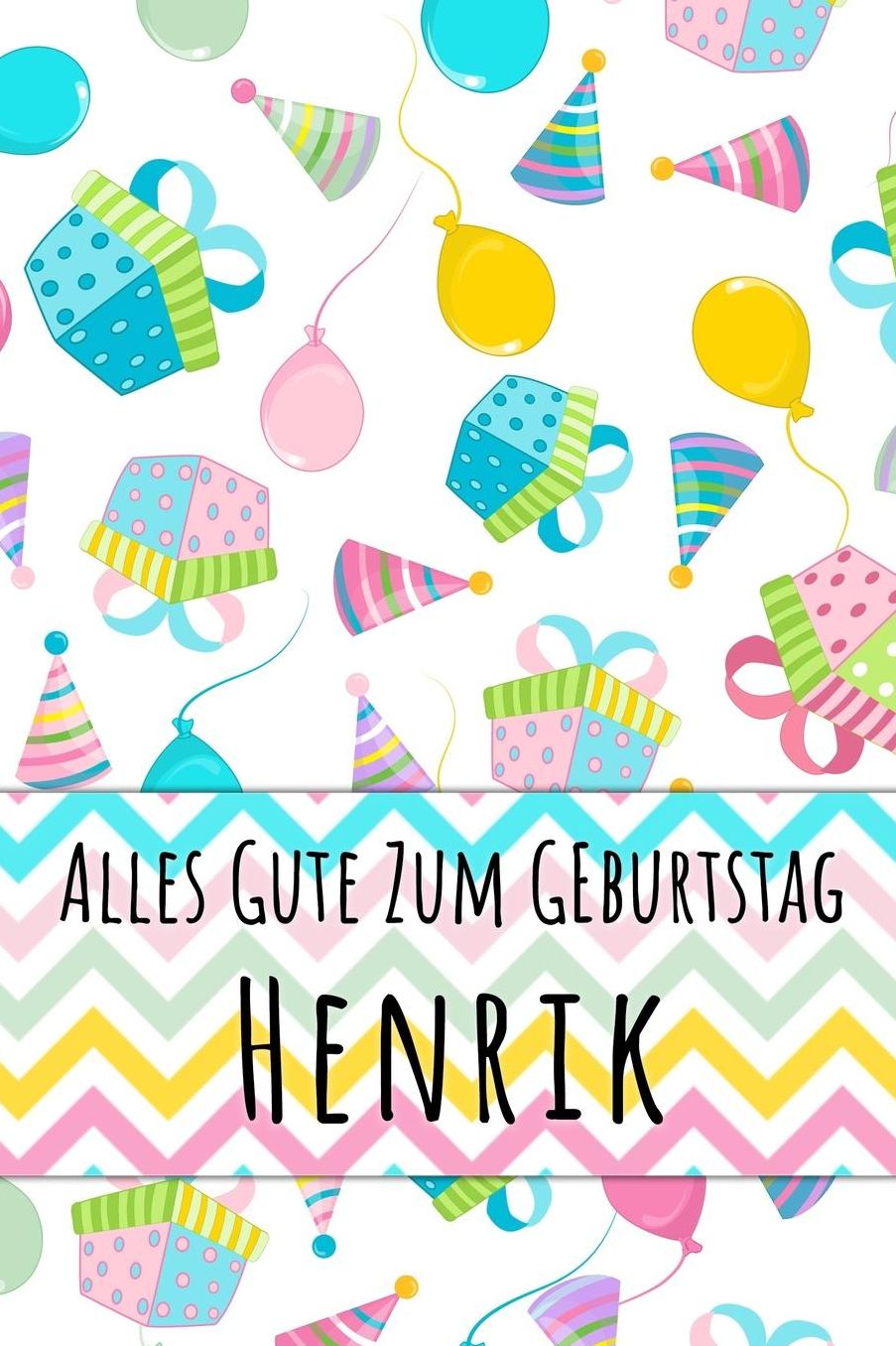 Alles Gute zum Geburtstag Henrik: Liniertes Notizbuch fï¿½r deinen personalisierten Vornamen
