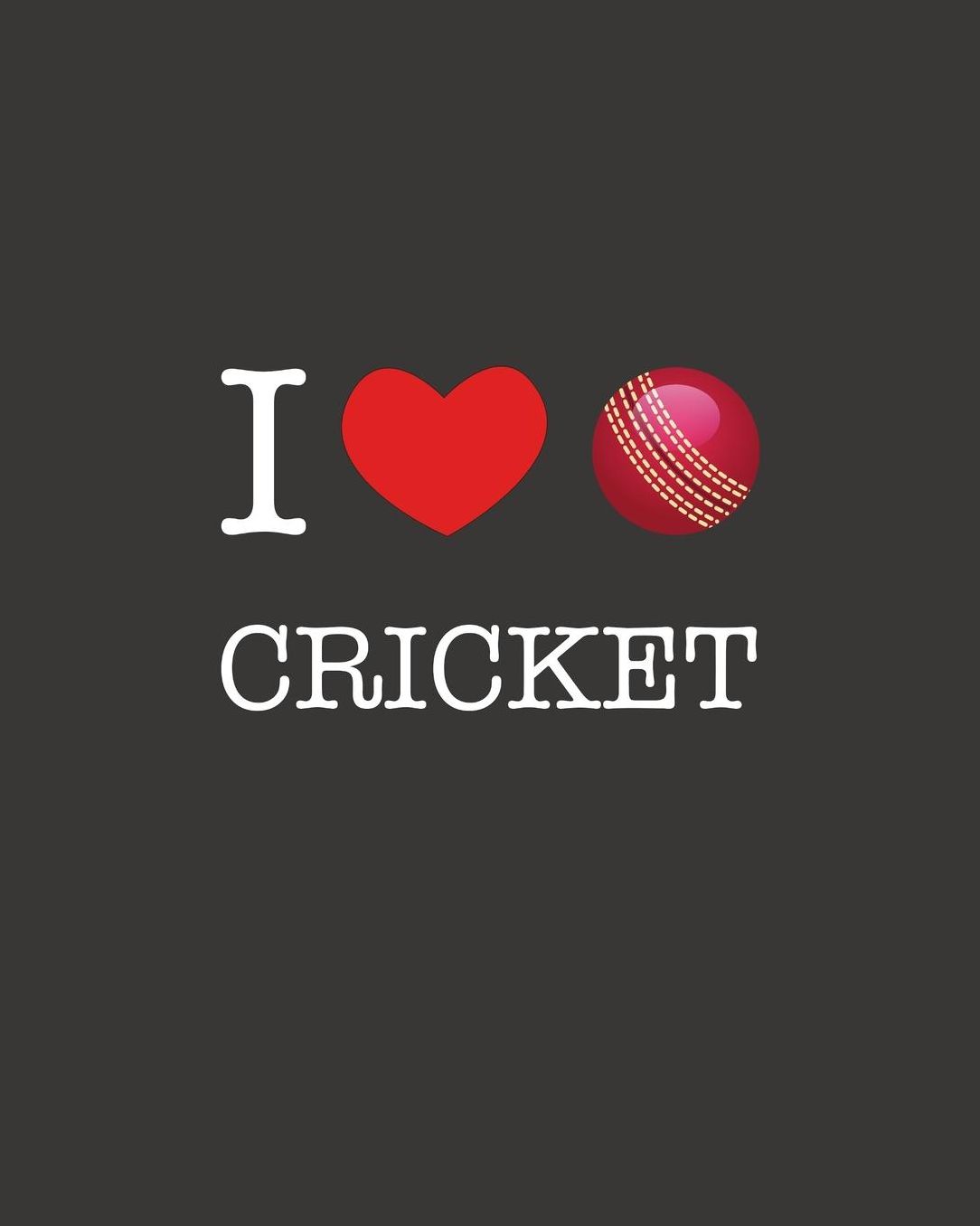 I Love Cricket: Composition Notebook: Blank Lined Journal Perfect Size for School, College or Improving your Play