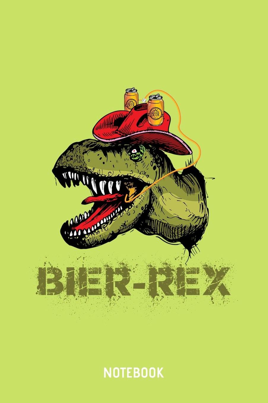 Bier-Rex Notebook: A5 (Handtaschenformat) Kariert Brauerei Notizheft oder Bier Journal - Dinosaurier Tagebuch oder T-Rex Buch als Notizbuch fï¿½r Mï¿½nner und Frauen