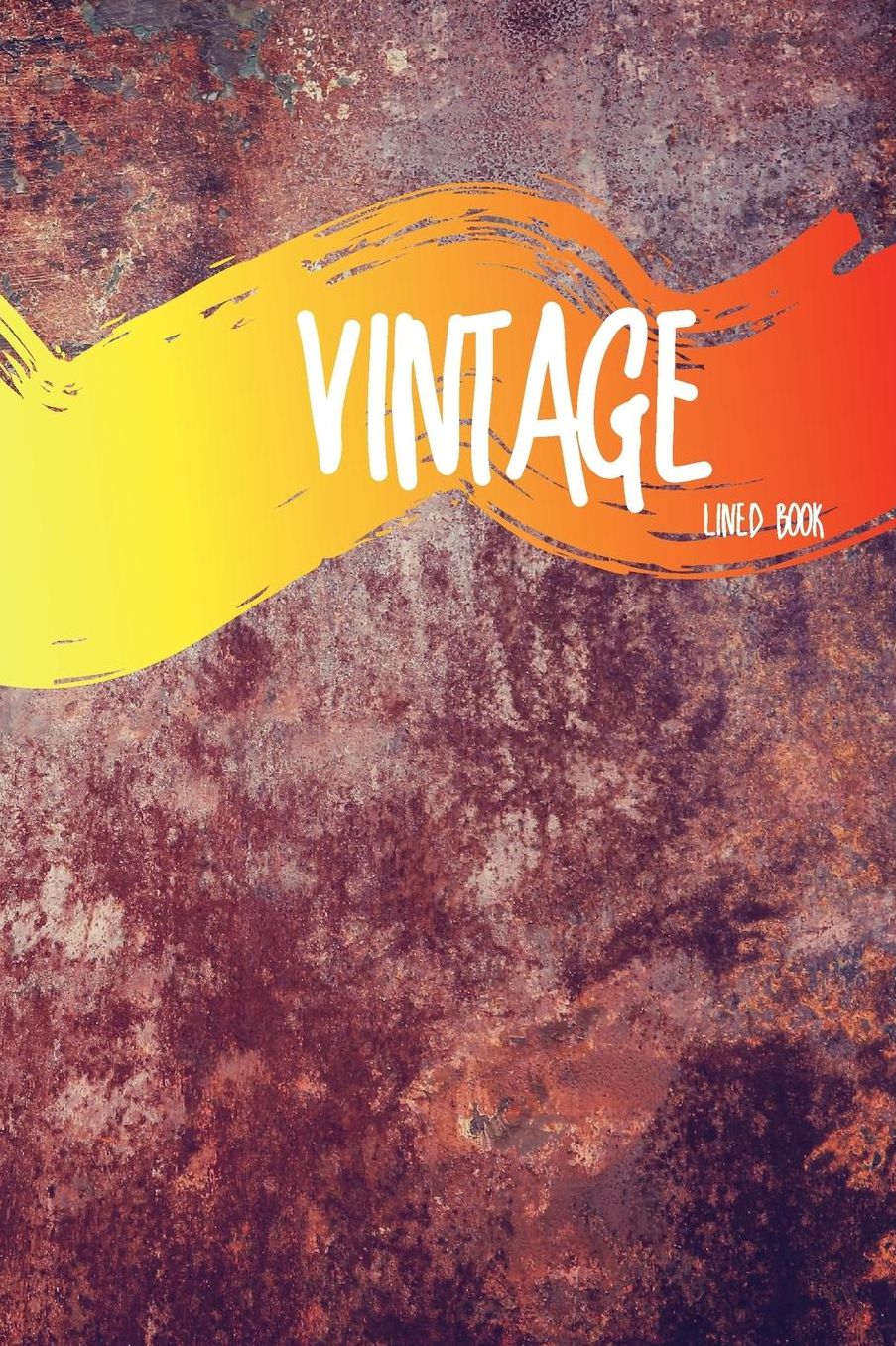 Vintage Lined Book: No.2 Classic Color Vintage & Retro Style 6x9 100 Pages Blank Lined Composition Notebook - Small Diary Gifts For Men / Women