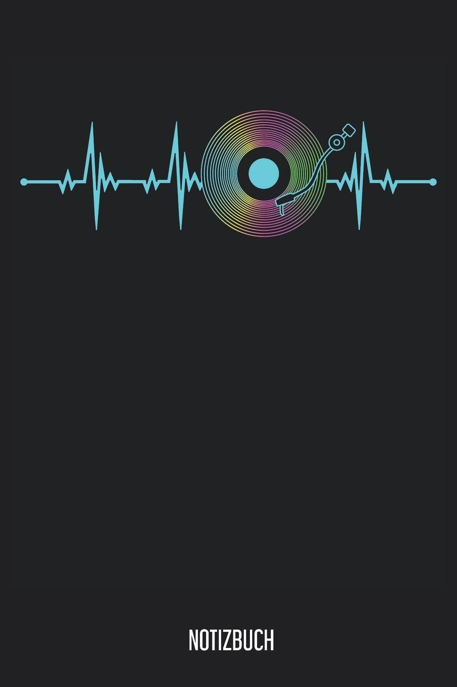 Notizbuch: Vinyl Heartbeat Notizbuch, EKG Puls Herzschlag Notebook, 120 Seiten gepunktet, 6x9, eckiger Buchrï¿½cken, Notizheft, Notenbuch, Gitarrenbuch, Schreibheft fï¿½r Noitzen