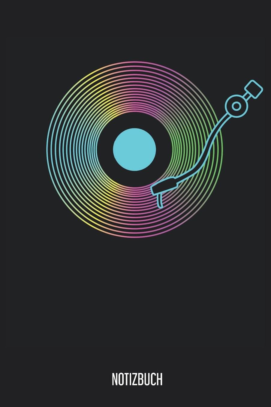 Notizbuch: Bunte Vinyl Platte Notizbuch, Musik Notebook, 120 Seiten gepunktet, 6x9, eckiger Buchrï¿½cken, Notizheft, Notenbuch, Gitarrenbuch, Schreibheft fï¿½r Noitzen