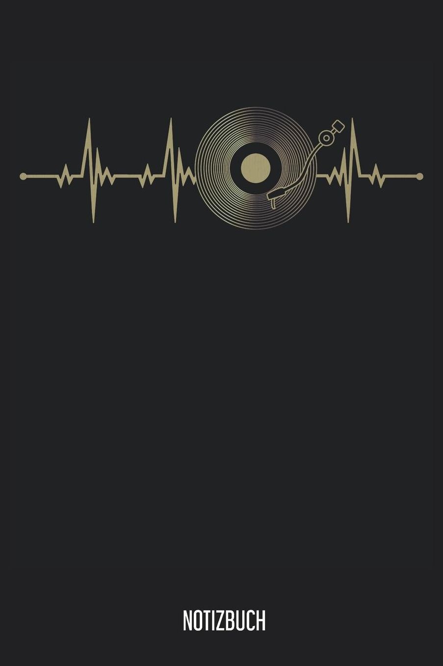 Notizbuch: Vinyl Heartbeat Notizbuch, EKG Puls Herzschlag Notebook, 120 Seiten kariert, 6x9, eckiger Buchrï¿½cken, Notizheft, Notenbuch, Gitarrenbuch, Schreibheft fï¿½r Noitzen