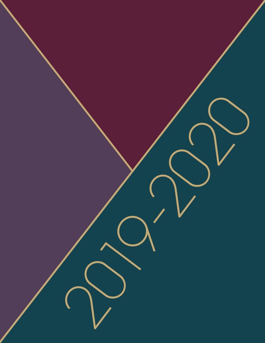 2019-2020 Teacher Lesson Plan Book: Tri-Color Plum 7 Subjects 40 weeks Includes Monthly Calendars