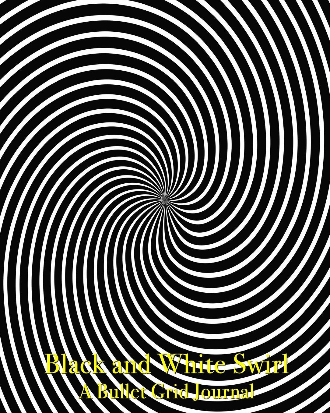 Black and White Swirl - A Bullet Grid Journal: 8X10 Dotted Bullet Grid Journal with 120 Blank Pages (Notebook)
