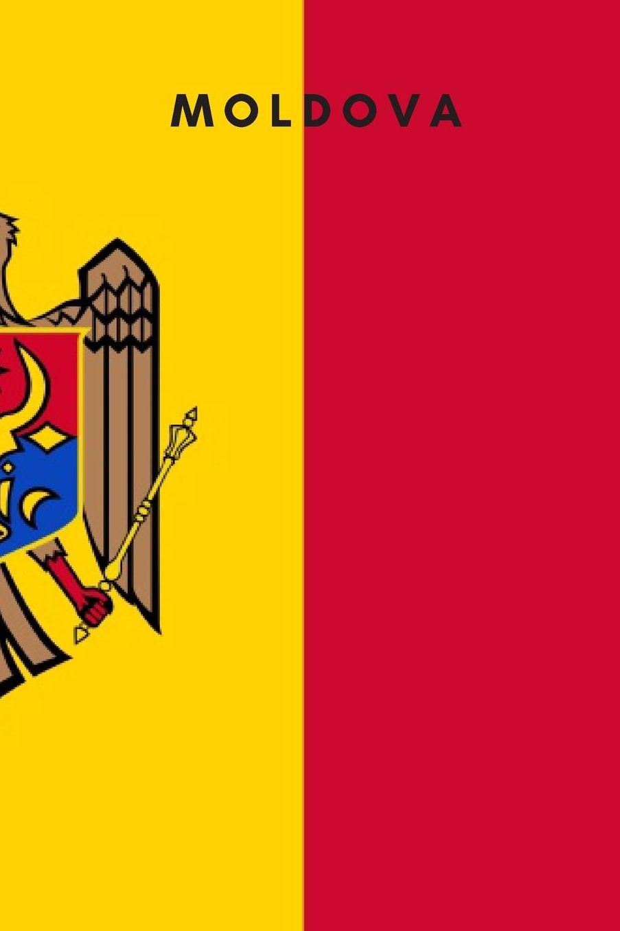 Moldova: Country Flag A5 Notebook to write in with 120 pages