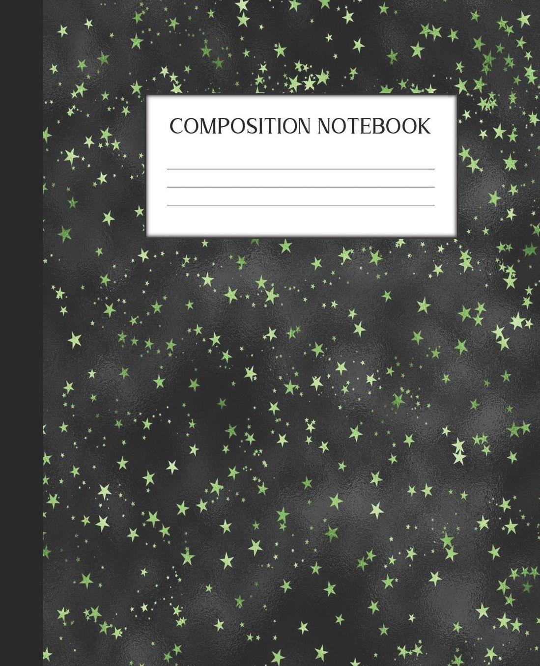 Composition Notebook: Wide Ruled Notebook Green Black Glam Lined Journal 100 Pages 7.5 x 9.25 School Subject Book Notes Student Gift Kids Teenager Adult Teacher