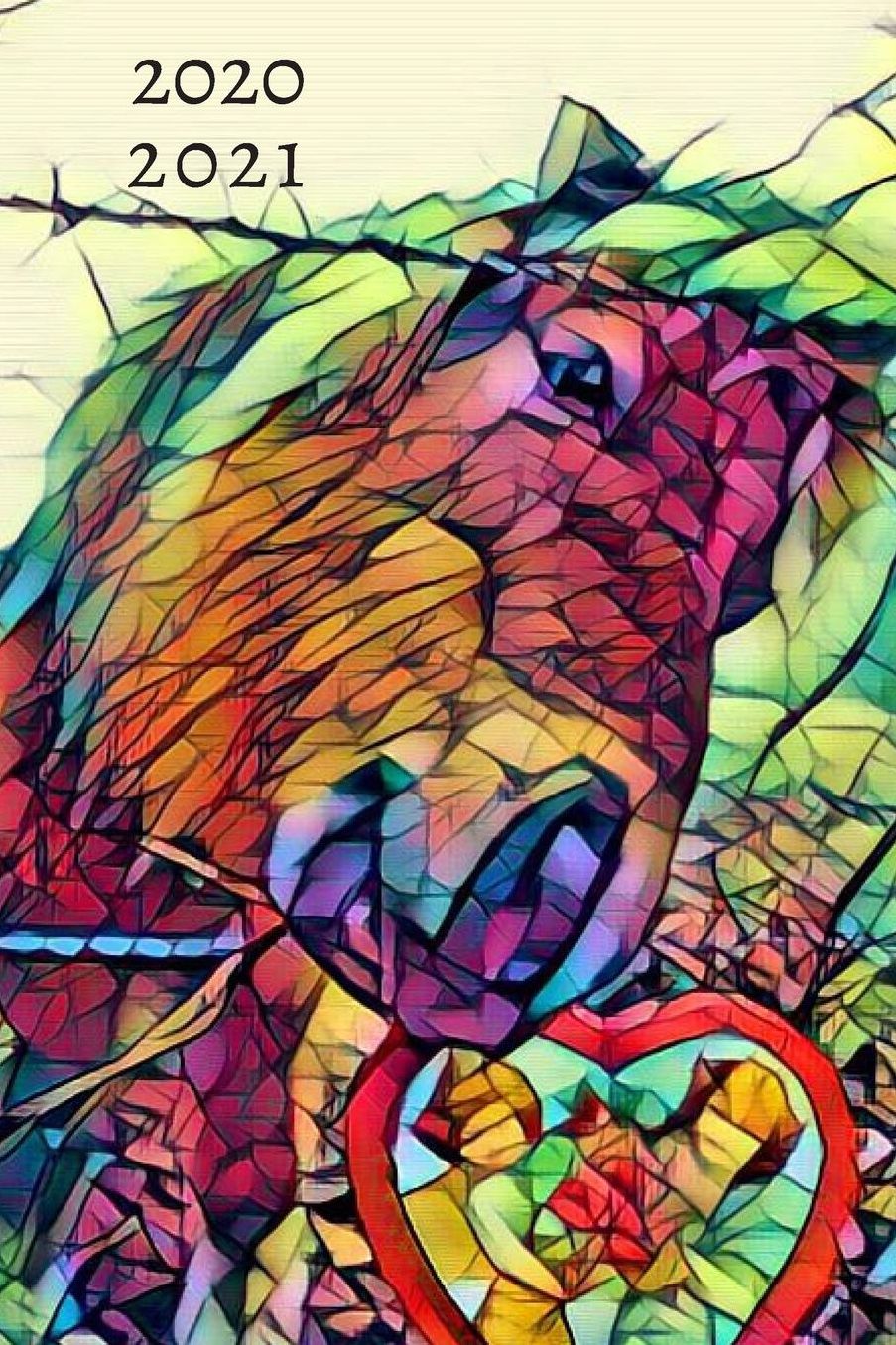 Colorful Romance Heart & Miniature Horse Stained Glass 25 Month Weekly Planer Dated Calendar: 2 years plus December To-Do Lists, Tasks, Notes or Appointments. Purse Size at-A-Glance Schedule Notebook