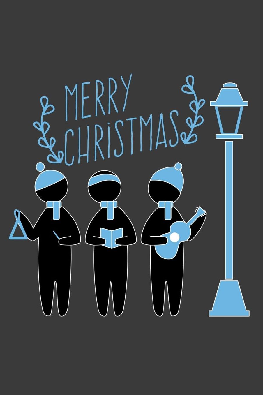 Merry Christmas: Liniertes DinA 5 Notizbuch fï¿½r Musikerinnen und Musiker Musik Notizheft