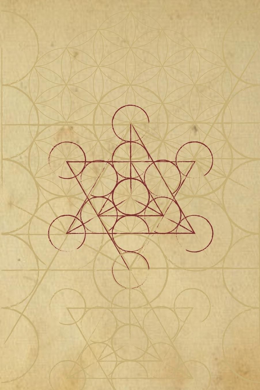 Metatron Cube Sacred Geometry: 6 x 9 dotted grid blank 120 pages, journal, notebook or diary