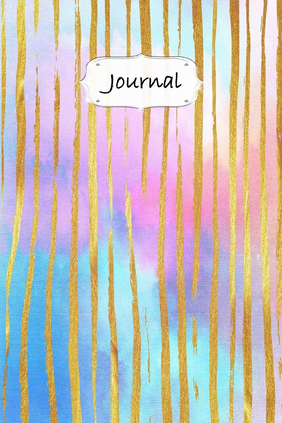 Journal: Pastel Dot Grid Softcover Notebook Minimalist Planner Gold Striped #3