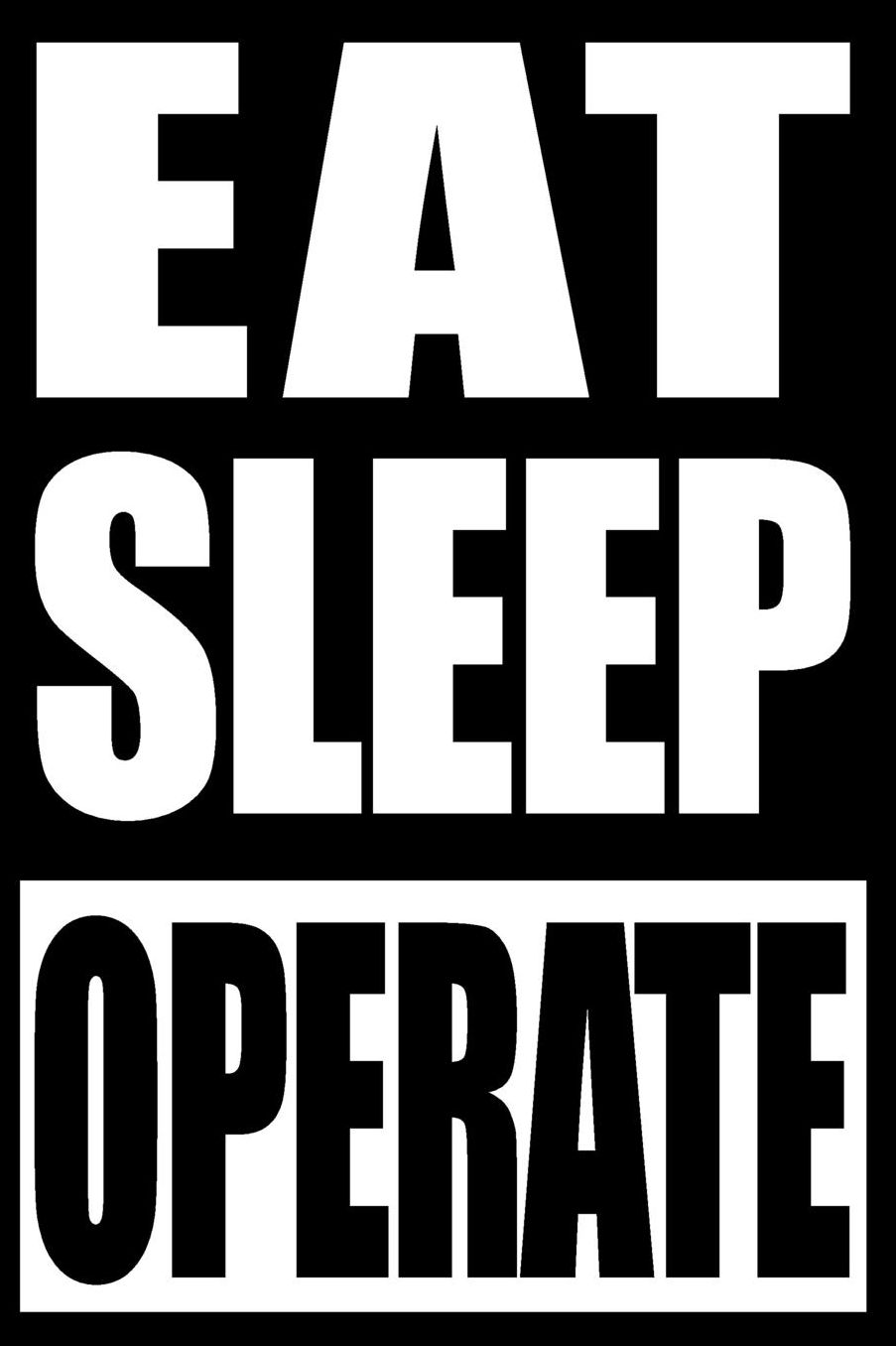 Eat Sleep Operate Notebook for an Aviator: Medium Ruled Journal