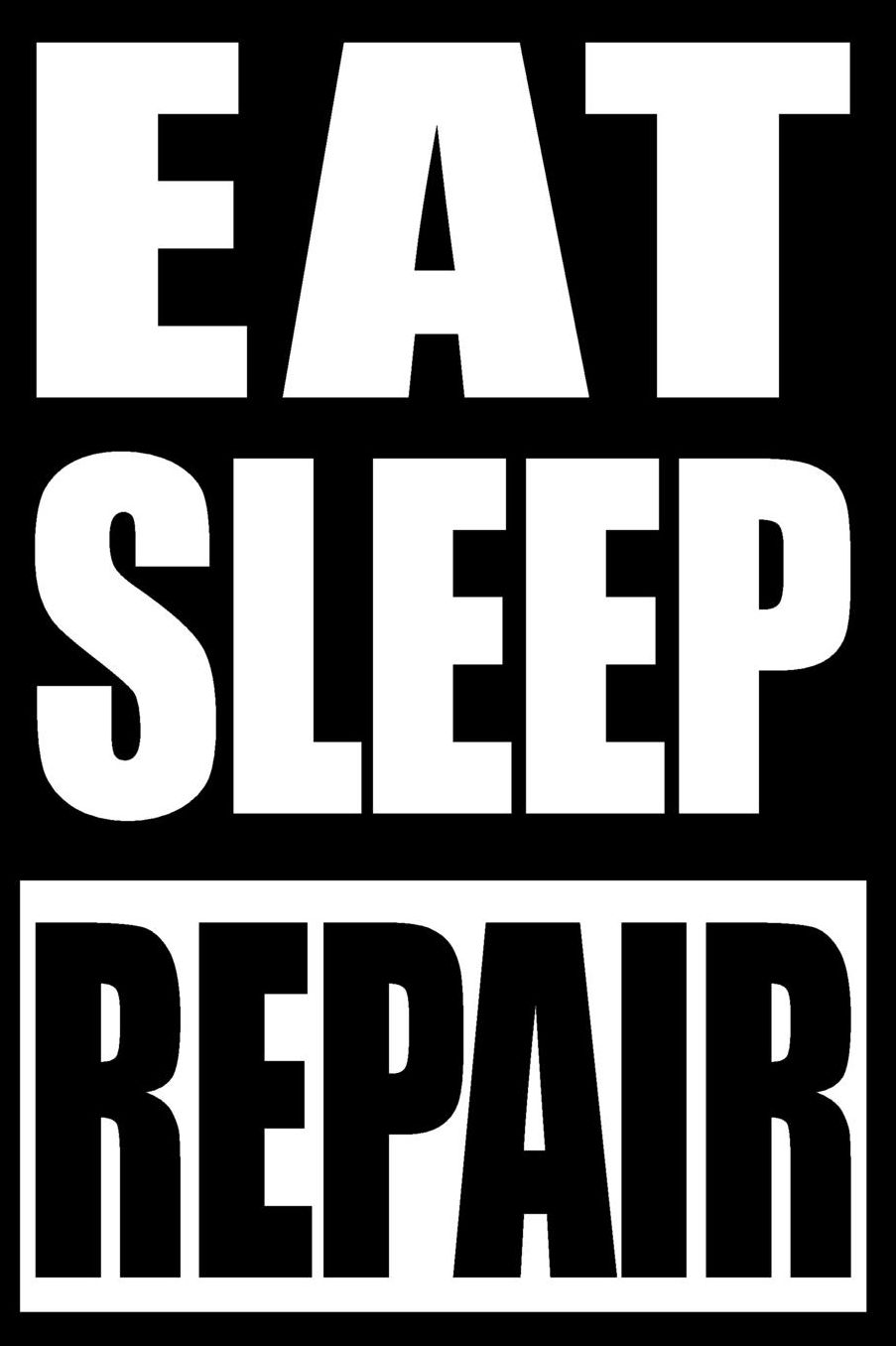 Eat Sleep Repair Gift Notebook for Aircraft Mechanics, Blank Lined Journal: College Ruled