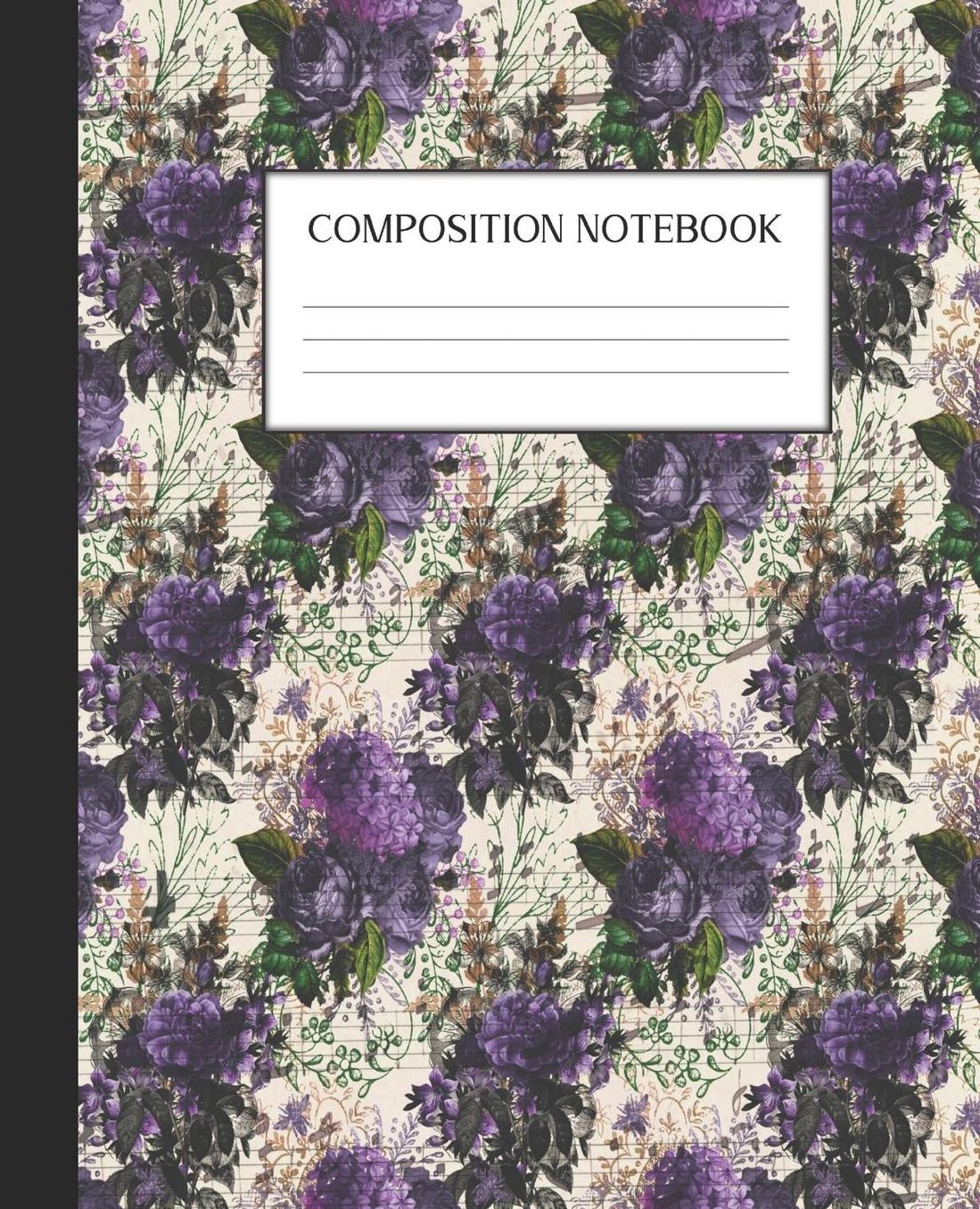 Composition Notebook: Wide Ruled Notebook Green Glam Lined Journal 100 Pages 7.5 x 9.25 School Subject Book Notes Student Gift Kids Teenager Adult Teacher