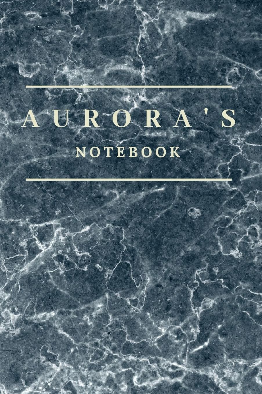 Aurora's Notebook: Personalised Custom notebook for Aurora: Beautiful marble effect notebook notepad jotter - makes a special personal gift and present for Aurora