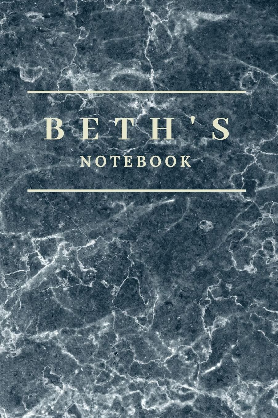 Beth's Notebook: Personalised Custom notebook for Beth: Beautiful marble effect notebook notepad jotter - makes a special personal gift and present for Beth