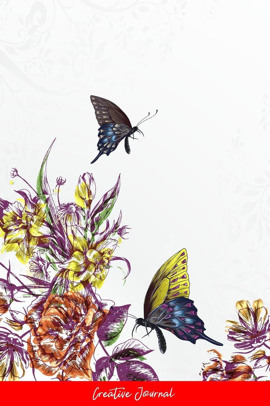 Creative Journal: Dot Grid Journal - Abstract Art Butterfiles Color Creative Elegant Floral Flower Leaf New Plant Spring Texture Water - Red Dotted Diary, Planner, Gratitude, Writing, Travel, Goal, Bullet Notebook - 6X9 120 Pages