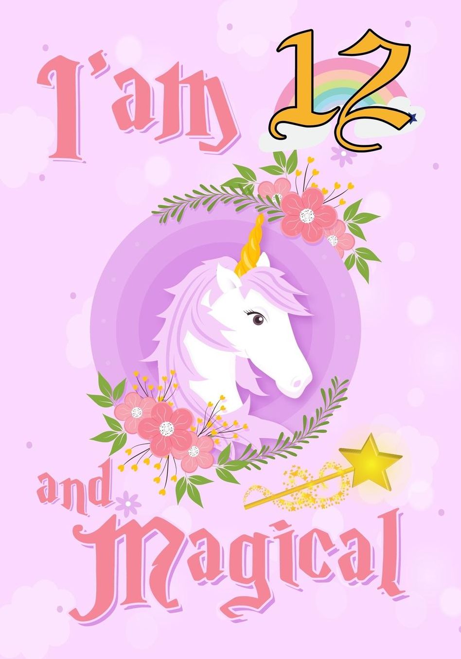 I'am 12 and Magical: A Unicorn birthday journal for 12 year old girl gift, Birthday Gift for Girls, Journal Notebook for Kids, Drawing writing and doodling