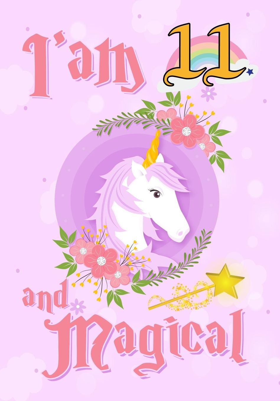 I'am 11 and Magical: A Unicorn birthday journal for 11 year old girl gift, Birthday Gift for Girls, Journal Notebook for Kids, Drawing writing and doodling
