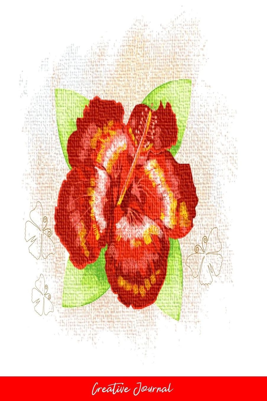 Creative Journal: Dot Grid Journal - Abstract Art Butterfly Colorful Creative Dirt Elegant Floral Flower Leaf Old Plant Splash Vintage Watercolor - Red Dotted Diary, Planner, Gratitude, Writing, Travel, Goal, Bullet Notebook - 6X9 120 Pages