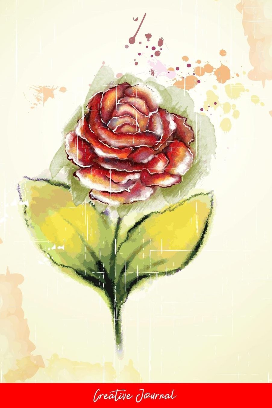 Creative Journal: Dot Grid Journal - Abstract Art Colorful Creative Dirt Elegant Floral Flower Leaf Old Plant Splash Vintage Watercolor - Red Dotted Diary, Planner, Gratitude, Writing, Travel, Goal, Bullet Notebook - 6X9 120 Pages