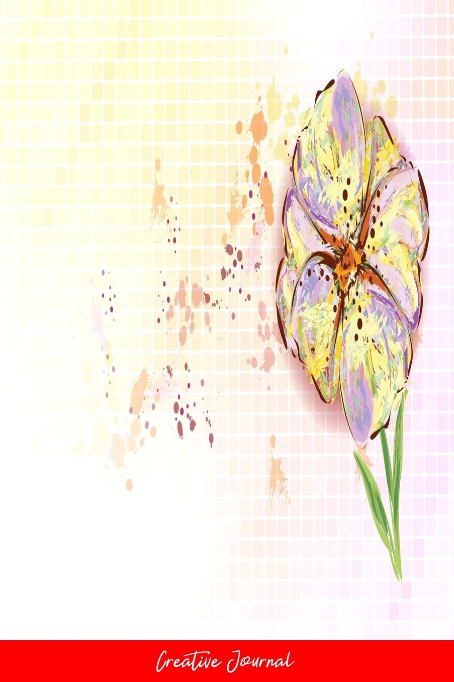 Creative Journal: Dot Grid Journal - Abstract Art Colorful Creative Dirt Elegant Floral Flower Leaf Old Plant Splash Vintage Watercolor - Red Dotted Diary, Planner, Gratitude, Writing, Travel, Goal, Bullet Notebook - 6X9 120 Pages