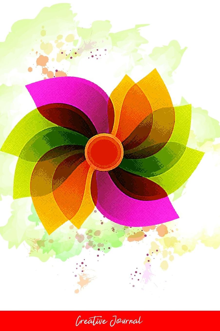 Creative Journal: Dot Grid Journal - Abstract Art Colorful Creative Dirt Elegant Flower Old Splash Vintage Watercolor - Red Dotted Diary, Planner, Gratitude, Writing, Travel, Goal, Bullet Notebook - 6X9 120 Pages