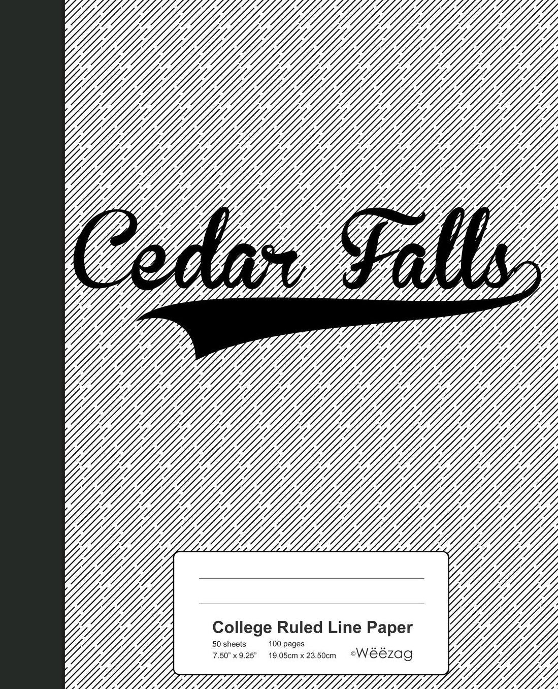 College Ruled Line Paper: CEDAR FALLS Notebook