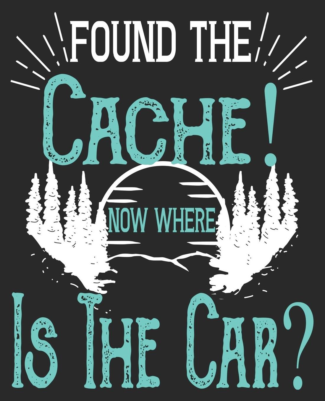 Found The Cache! Now Where Is The Car?: Funny Geocaching Geocache Husband Geocacher Composition Notebook 100 College Ruled Pages Journal Diary