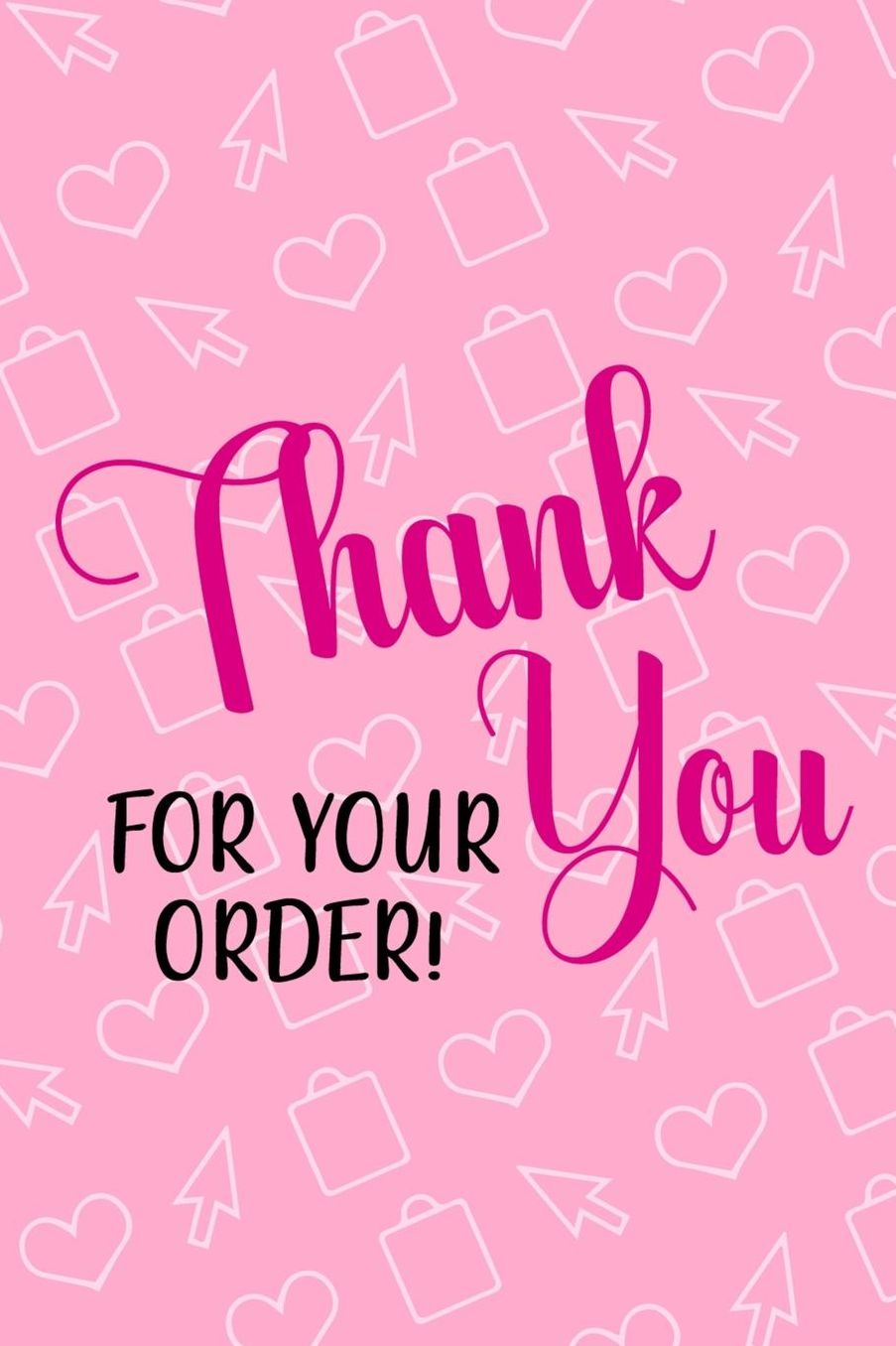 Thank You For Your Order!: Blank Lined Notebook ( Shopping Online ) Pink