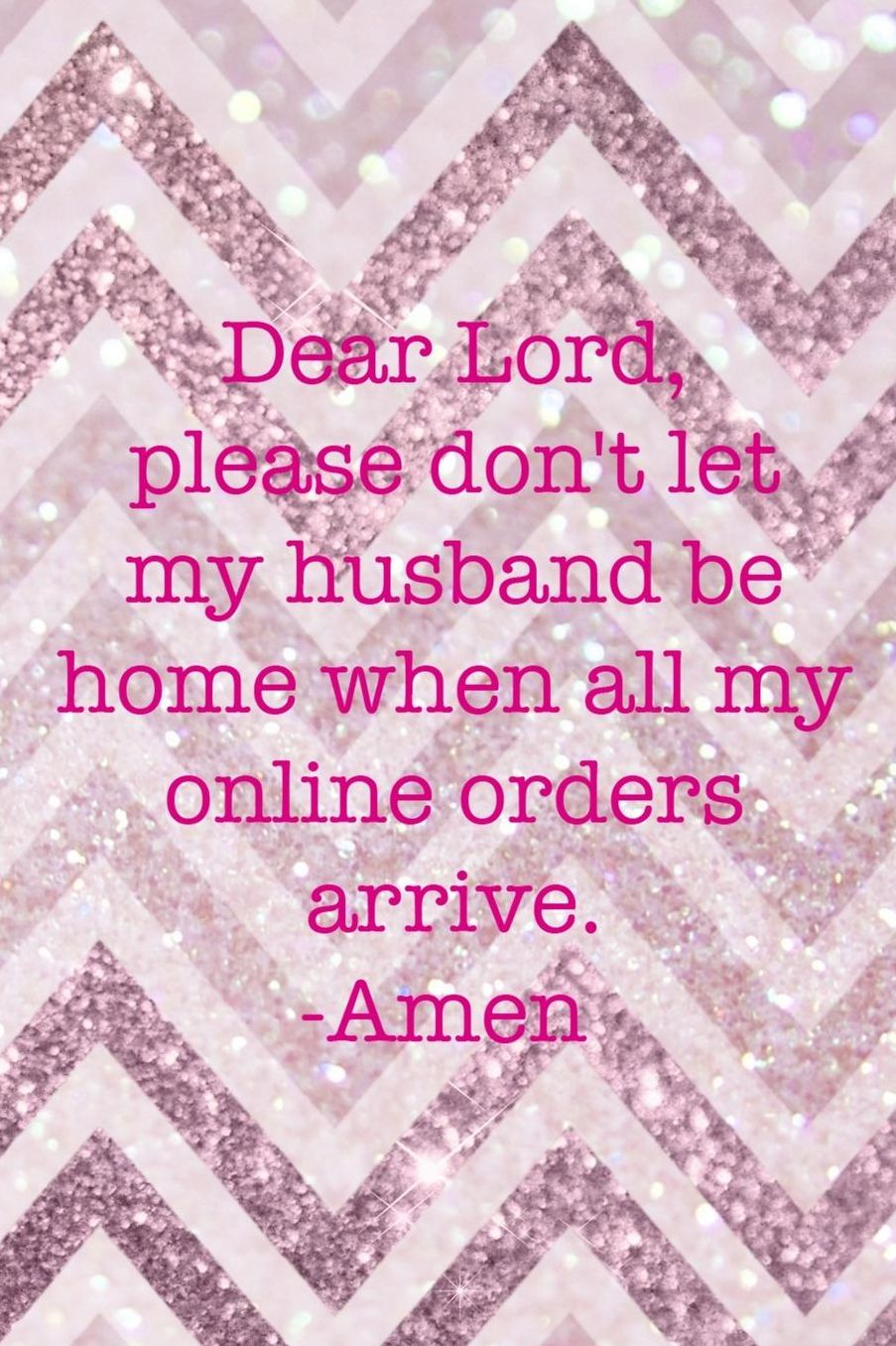 Dear Lord, Please Don't Let My Husband Be Home When All My Online Orders Arrive. Amen: Blank Lined Notebook ( Shopping Online ) Pink Stripes