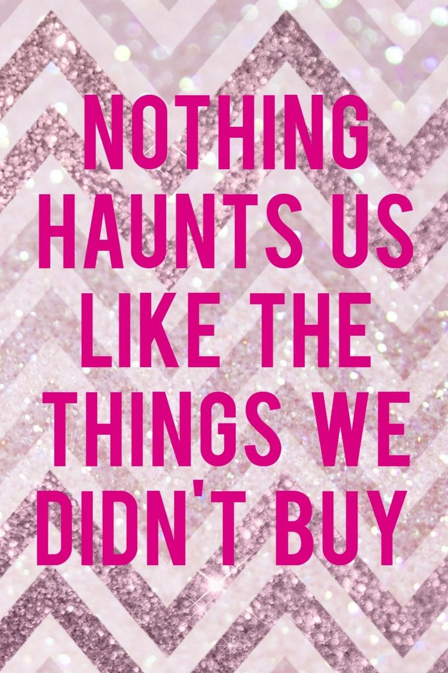 Nothing Haunts Us Like The Things We Didn't Buy: Blank Lined Notebook ( Shopping Online ) Pink Stripes