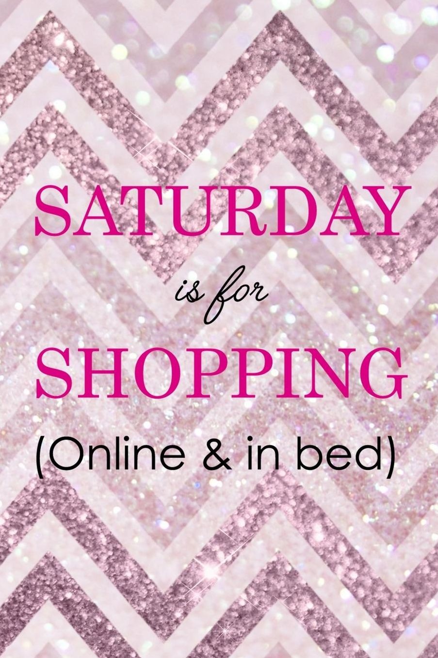 Saturday IS For Shopping (Online & In Bed): Blank Lined Notebook ( Shopping Online ) Pink Stripes