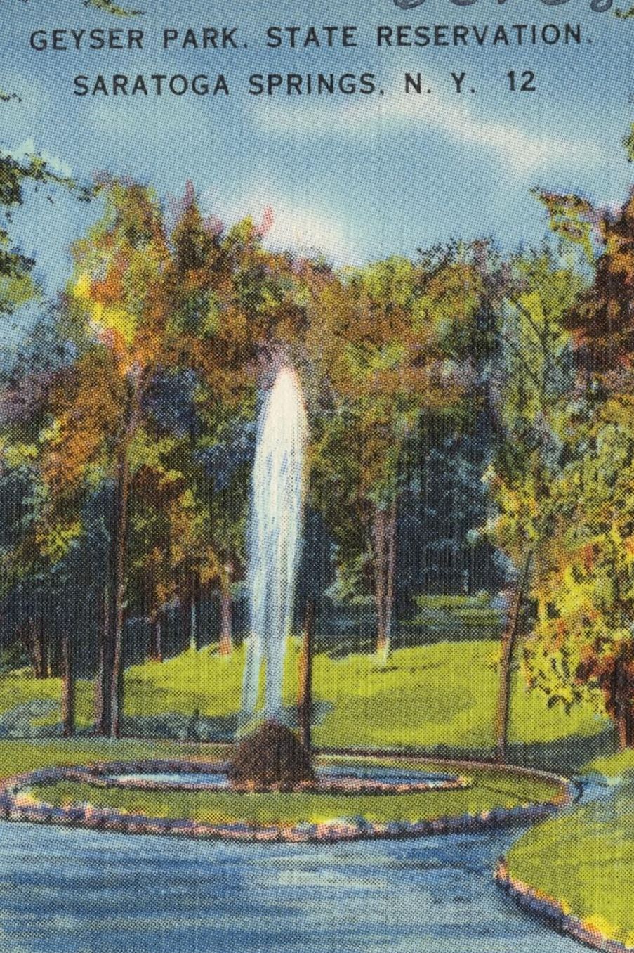 Geyser Park, State Reservation, Saratoga Springs, N. Y.: The Tichnor Brothers Collection Vintage Saratoga Springs Postcard Lined Notebook/Journal