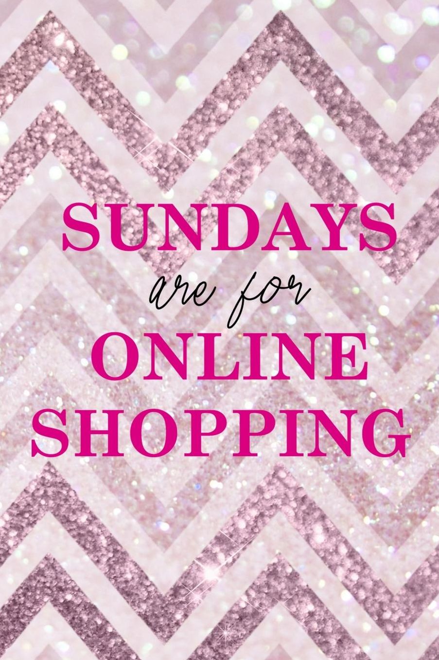 Sundays Are For Online Shopping: Blank Lined Notebook ( Shopping Online ) Pink Stripes
