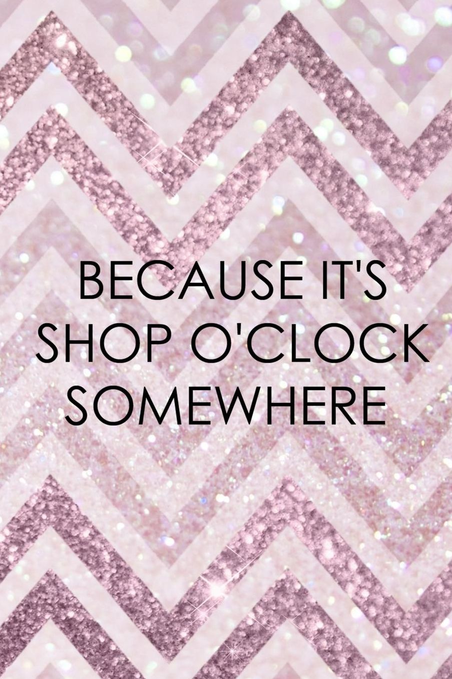 Because It's Shop O'Clock Somewhere: Blank Lined Notebook ( Shopping Online ) Pink Stripes