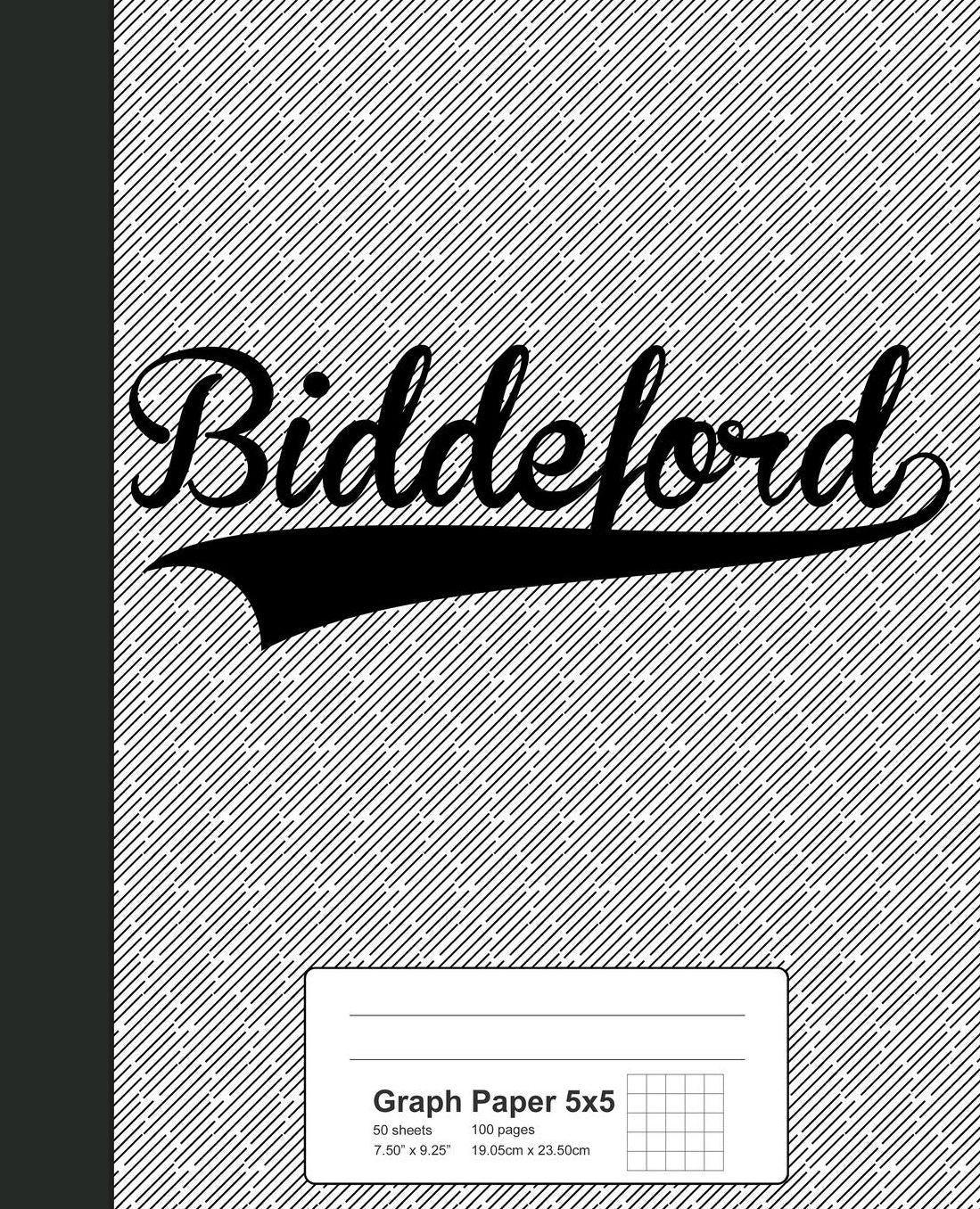 Graph Paper 5x5: BIDDEFORD Notebook