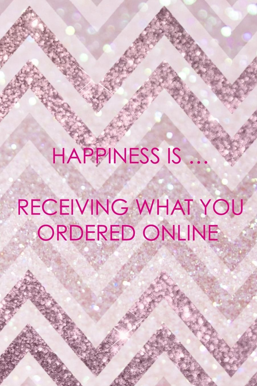 Happiness Is � Receiving What You Ordered Online: Blank Lined Notebook ( Shopping Online ) Pink Stripes