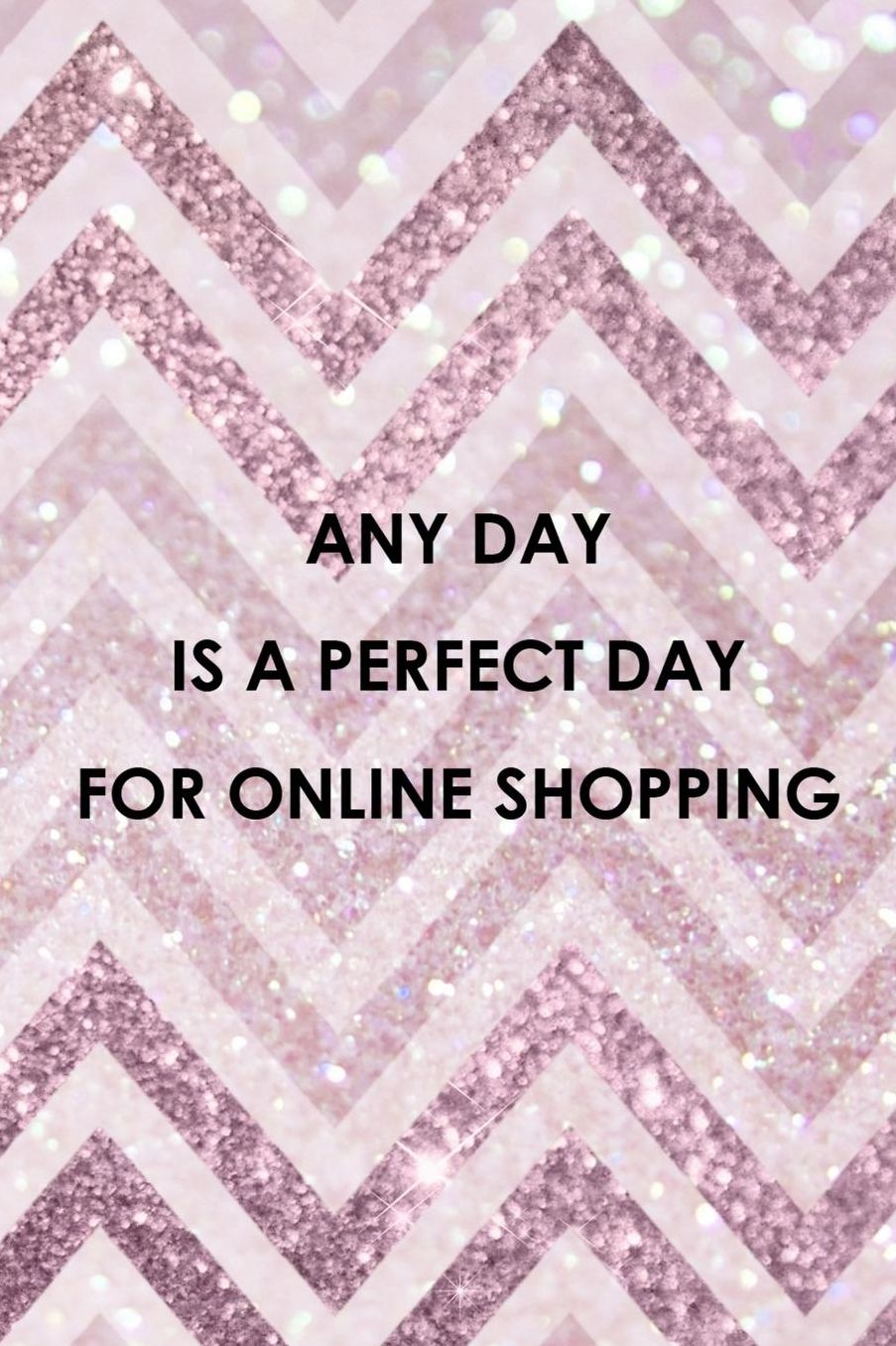 Any Day Is A Perfect Day For Online Shopping: Blank Lined Notebook ( Shopping Online ) Pink Stripes