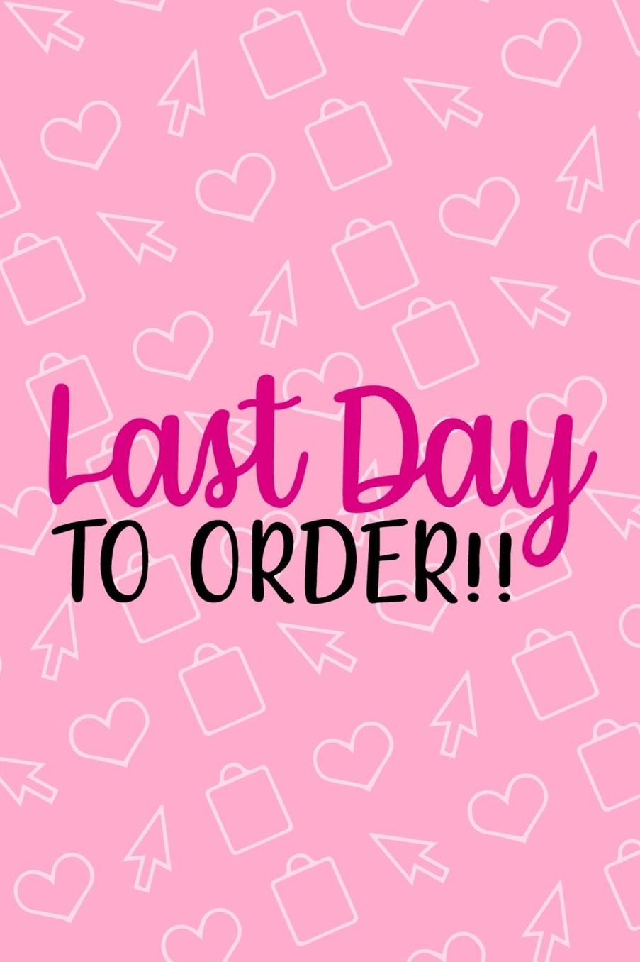 Last Day To Order!!: Blank Lined Notebook ( Shopping Online ) Pink