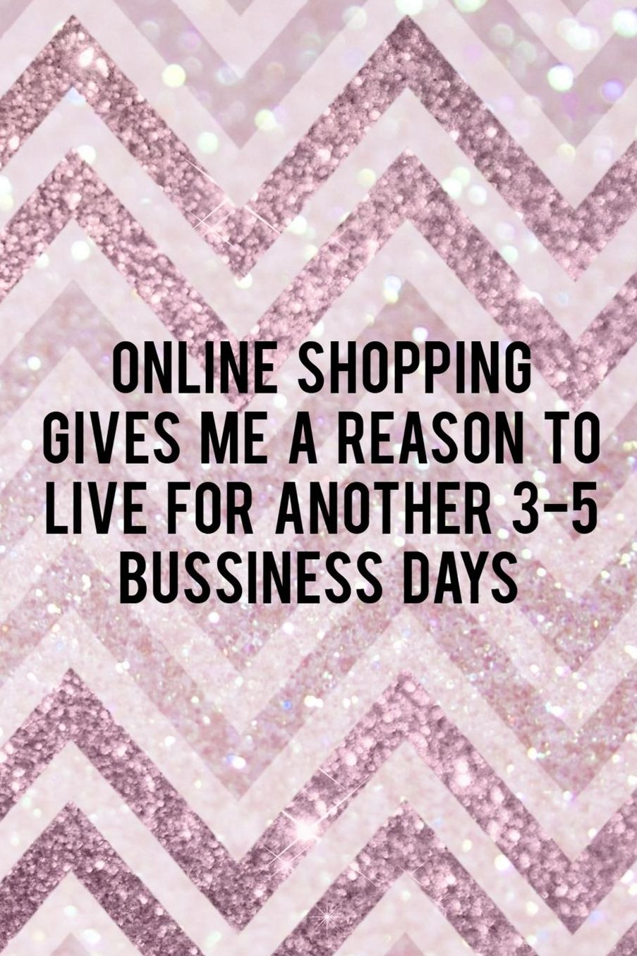Online Shopping Gives Me A Reason To Live For Another 3-5 Bussiness Days: Blank Lined Notebook ( Shopping Online ) Pink Stripes