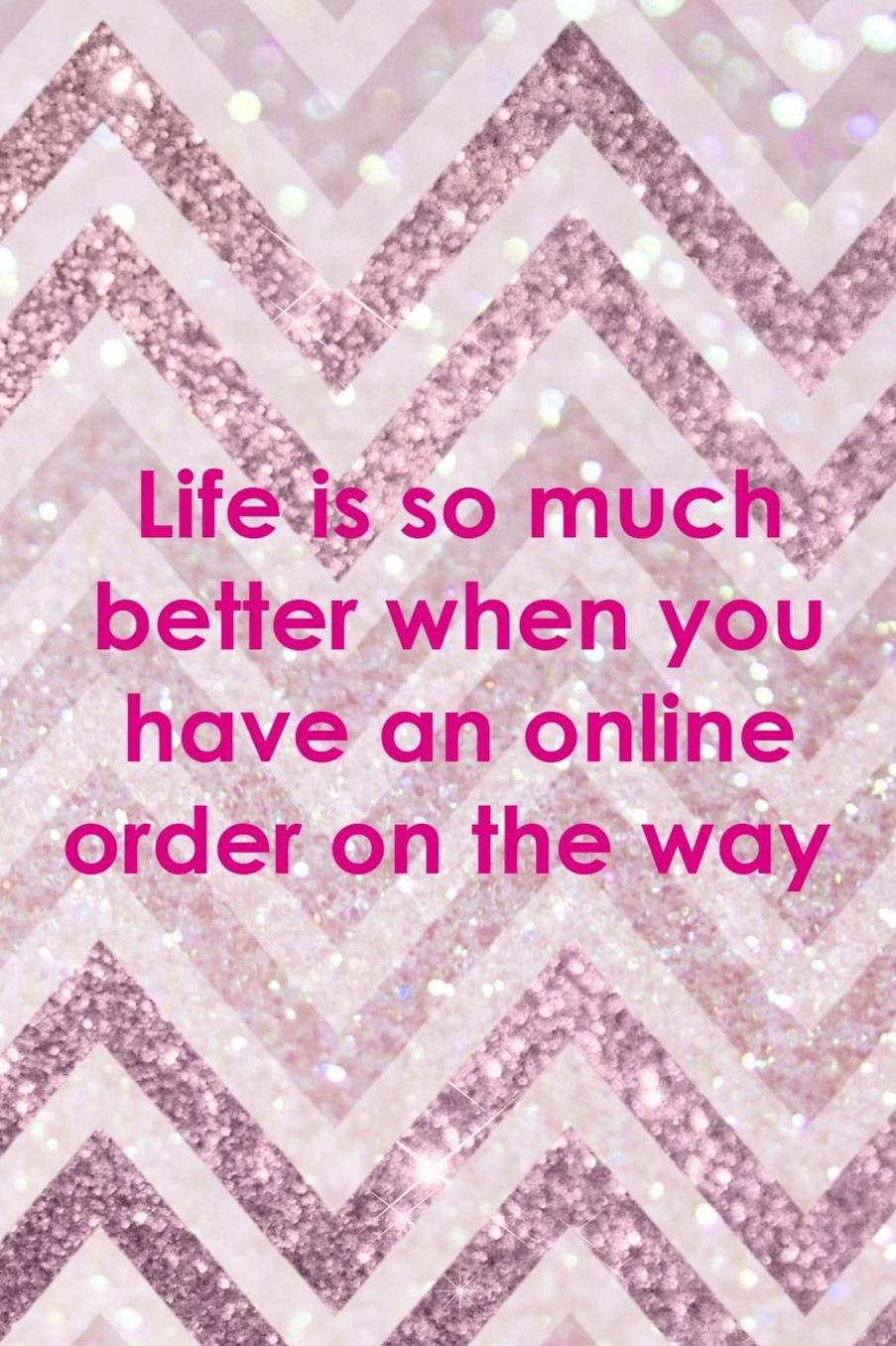 Life Is So Much Better When You Have An Online Order On The Way: Blank Lined Notebook ( Shopping Online ) Pink Stripes