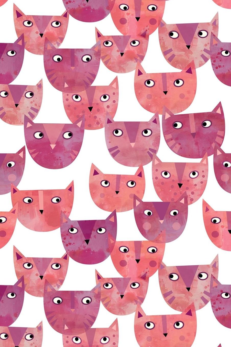Notes: A Blank Squared Paper Journal with Pink Kitty Cat Cover Art