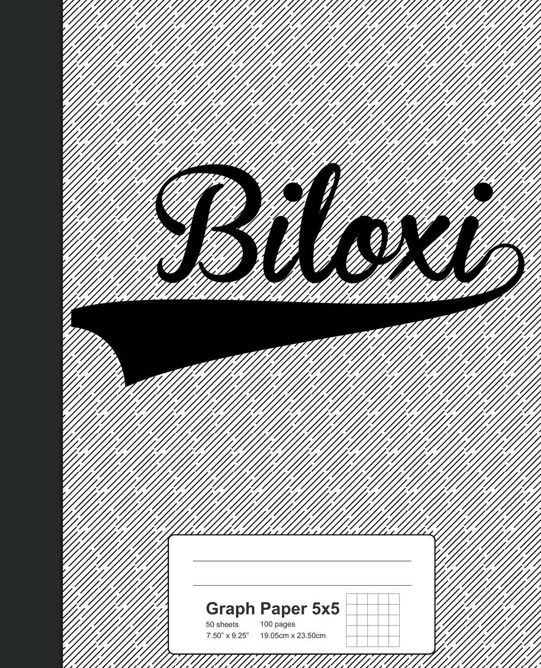 Graph Paper 5x5: BILOXI Notebook
