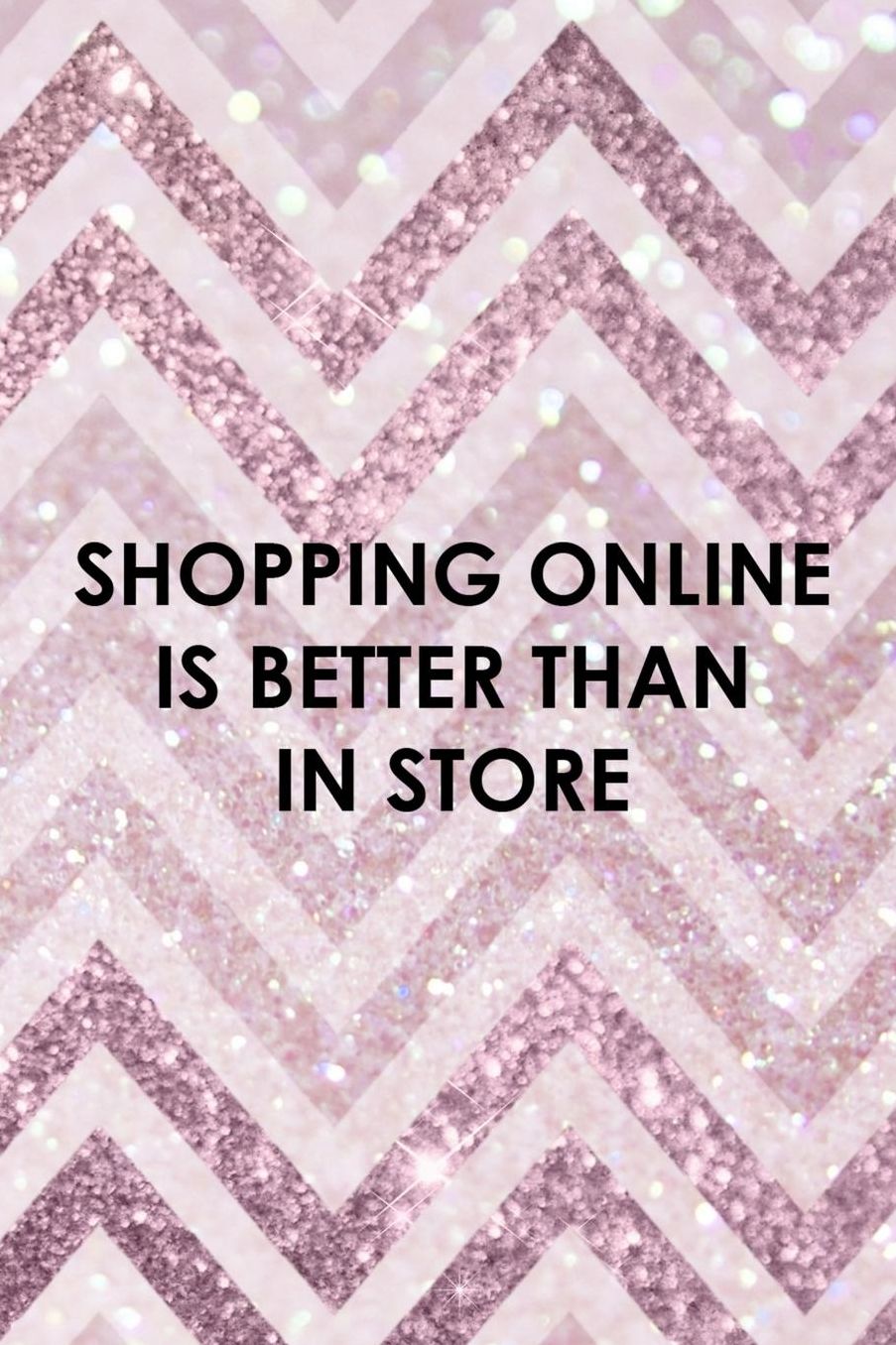 Shopping Online is Better Than In Store: Blank Lined Notebook ( Shopping Online ) Pink Stripes