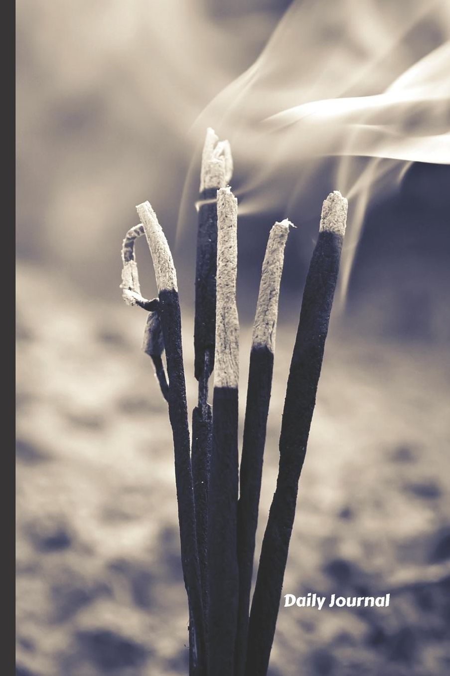 Daily Journal: Incense Sticks Burning, 118 blank lined pages
