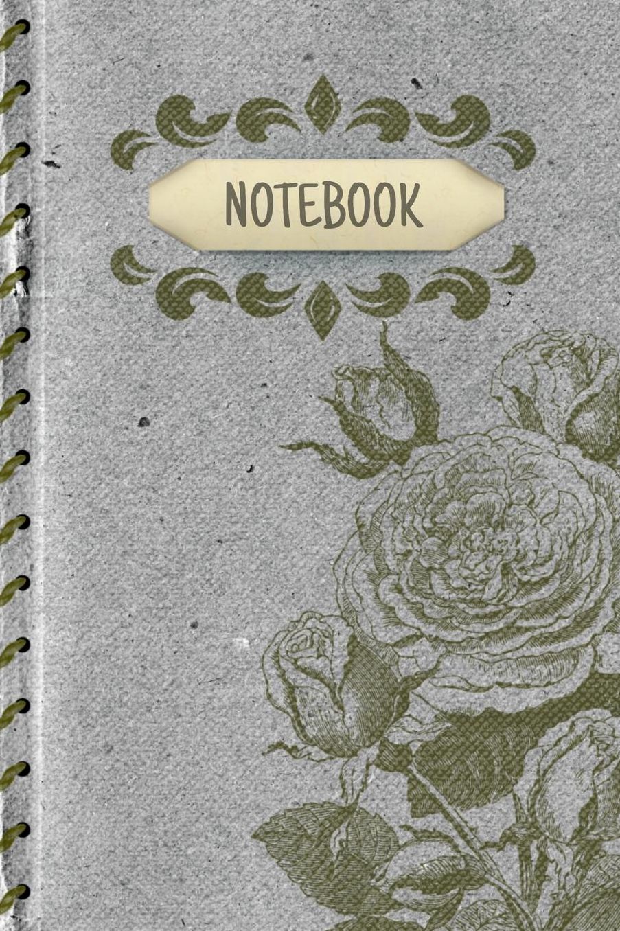 Notebook: A Meetings Notebook for Social Workers with Custom Interior: Rose Cover With Faux Stitching 6 x 9 inch - 121 Pages